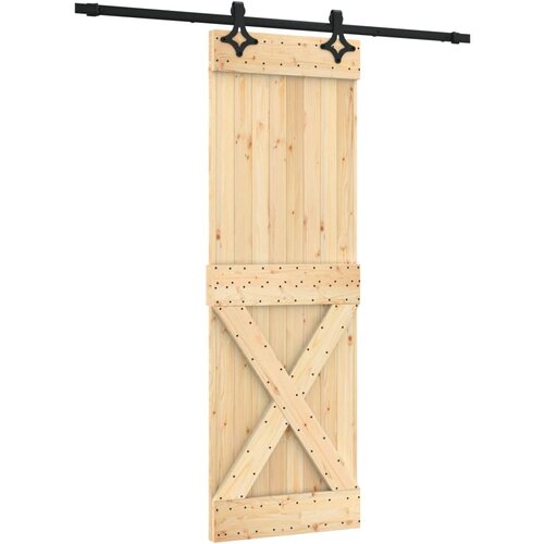 vidaXL Drsna vrata s kompletom vodil 70x210 cm trdna borovina, (20804556) Cene