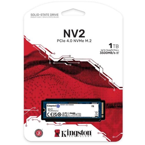 Kingston SSD 1TB NV2NVMe PCIe Gen 4.0x4R/W : 3500/2100MB/s Slike