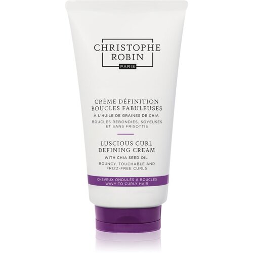 Christophe Robin Luscious Curl Defining Cream with Chia Seed Oil krema za glajenje za valovite in kodraste lase 150 ml Slike