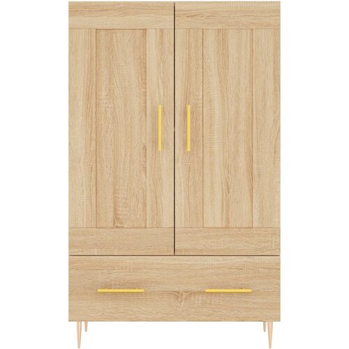  Visoka komoda boja hrasta 69,5 x 31 x 115 cm konstruirano drvo Slike