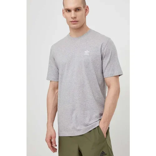 Adidas Bombažna kratka majica Essential Tee moška, siva barva, IR9692