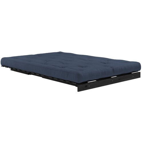 Karup Design Temno modra raztegljiva sedežna garnitura 140 cm Roots Black Night &amp;ndash; Slike
