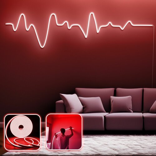 Opviq gamer adrenaline - xl - red red decorative wall led lighting Cene