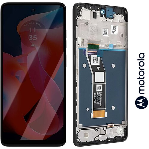 Motorola Originalni zaslon Moto G24 LCD zaslon z dotikom in ohišjem, Črna, (5000037782) Cene