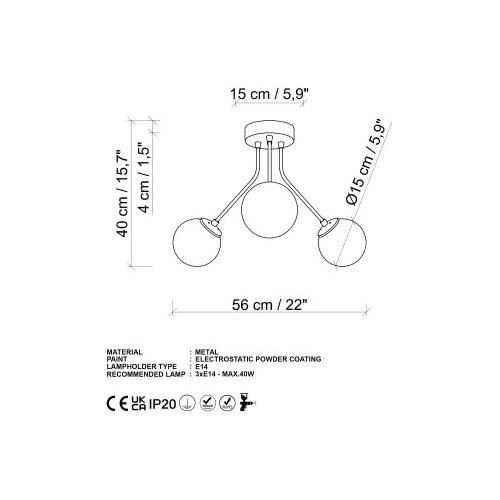 Opviq Orıon - 13956 gold chandelier Cene