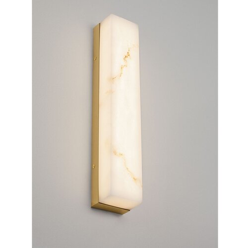 Nova Luce Bijela/mjedena LED zidna lampa u kamenom dekoru Shado &amp;ndash; Slike