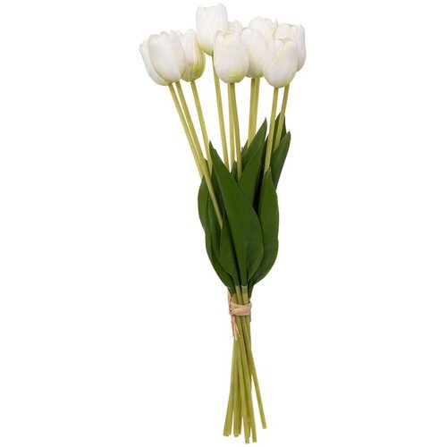 Atmosphera UMJETNO CVIJEĆE BUKET 10 TULIPANA 48CM EVA/PVC/FER BIJELA Cijene