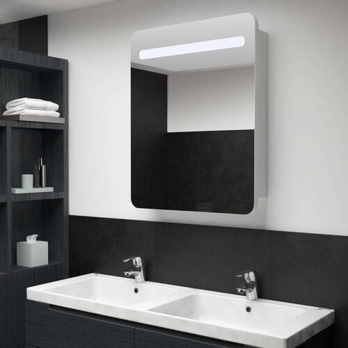 vidaXL led kopalniška omarica z ogledalom 60x11x80 cm Cene