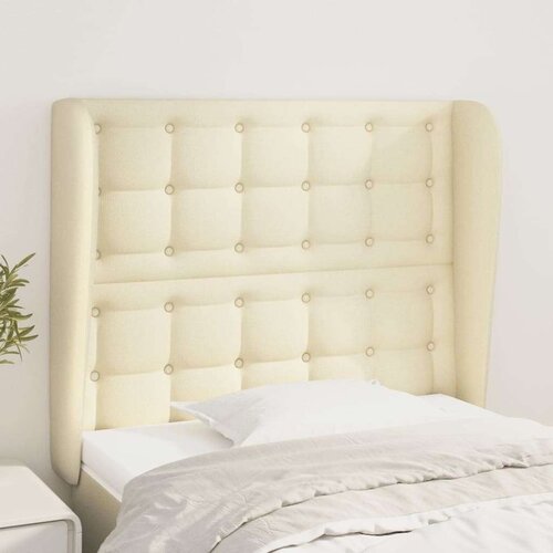  Uzglavlje s ušima krem 93x23x118/128 cm od umjetne kože Cijene