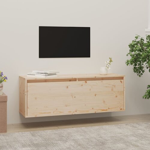 vidaXL Stenska omarica 100x30x35 cm trdna borovina Cene