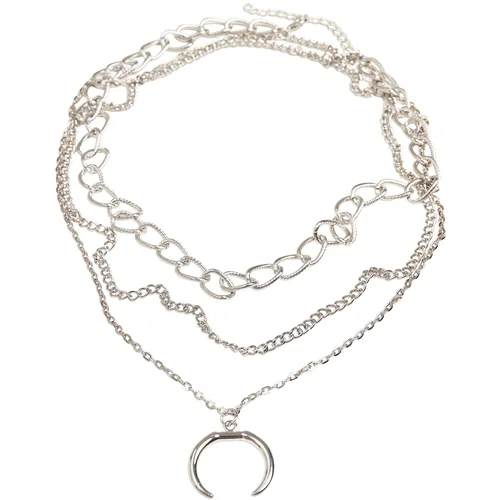 Urban Classics Accessoires Silver necklace for layering open rings