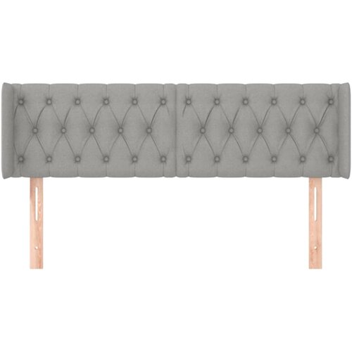  Uzglavlje s u&amp;scaron;ima svjetlosivo 163x16x78/88 cm od tkanine Slike