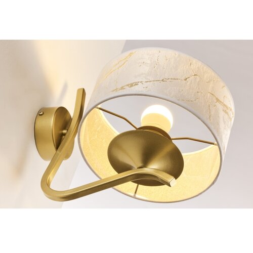 Jupiter 2111 - zidna lampa kaszmir 1xE27/15W/230V bela/zlatna/dekor mermera Slike