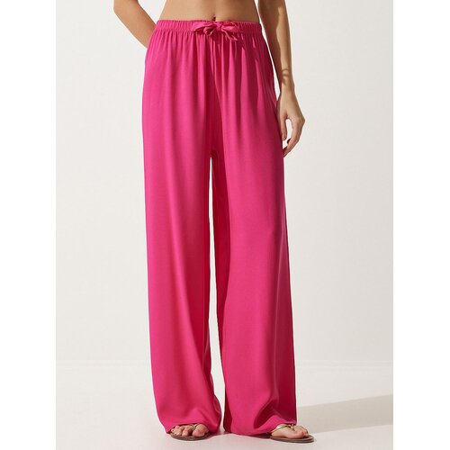 Happiness İstanbul Ženske Fuksija Letnje Viskoza Regular fit Pantalone EN00610, Fuksija / Roze Cene