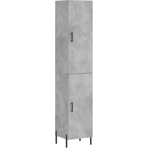  Visoka komoda siva betona 34,5x34x180 cm od konstruiranog drva Slike