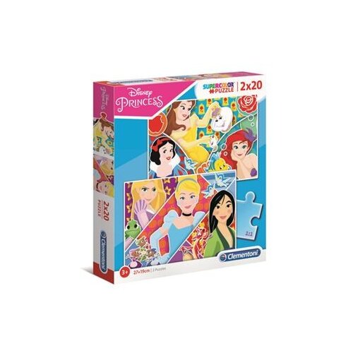 Clementoni Puzzle 2x20 Disney Princeses (CLE24766), (21215589) Cene