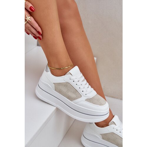 PS1 Women's Patterned Sneakers White Fenarra Cijene