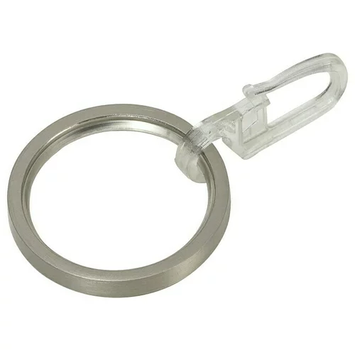 EXPO AMBIENTE Ravni prsten za zavjese (Izgled plemenitog čelika, 16 mm, 10 Kom.)