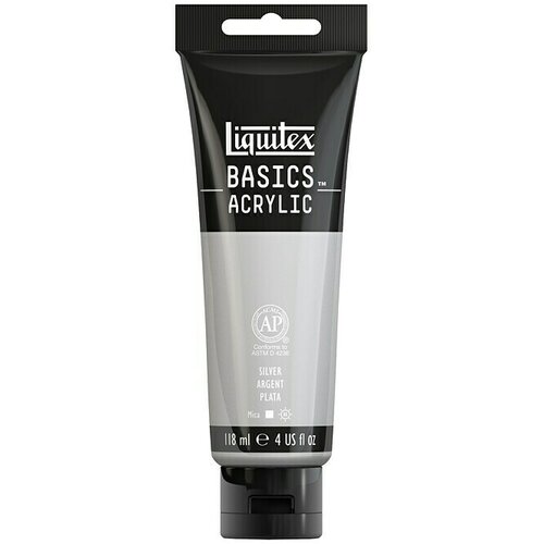 LIQUITEX Basics Akrilna barva (Srebrne barve, 118 ml) Slike