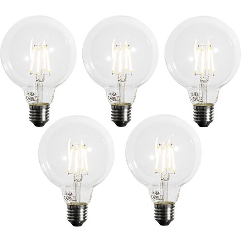 LUEDD Komplet 5 E27 zatemnitvenih LED žarnic G95 5W 450 lm 3000K Cene