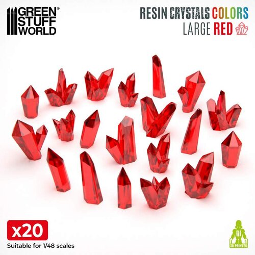 Green Stuff World Red Resin Crystals Large | Crveni smolasti kristali veliki 15–20mm (20 kom) Cene