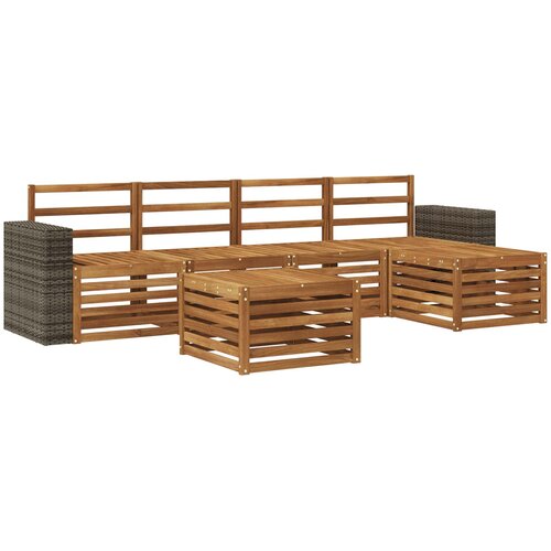  Set vanjskih sofa 6 kom. Prirodna Slike
