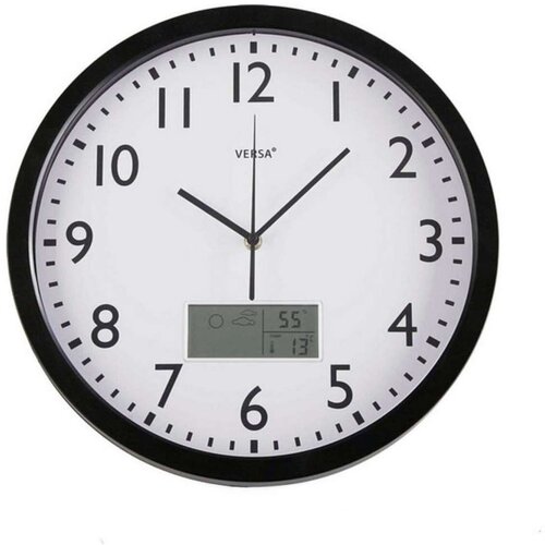  Zidni sat Versa Crna Plastika Minimalistički 4 x 35 x 35 cm Cijene
