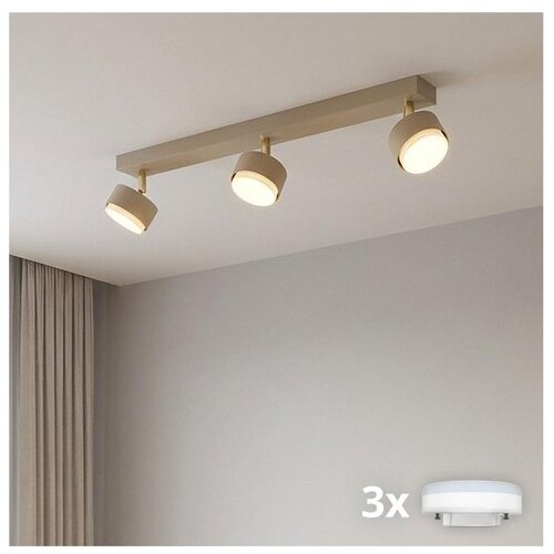 Brilagi LED RGB prigu&amp;scaron;iva spot svetiljka MONO 3xGX53/14W/230V Wi-Fi Tuya bež Slike