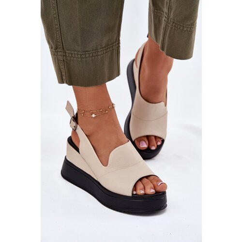 ARTIKER Leather Women's Wedge Sandals Cene