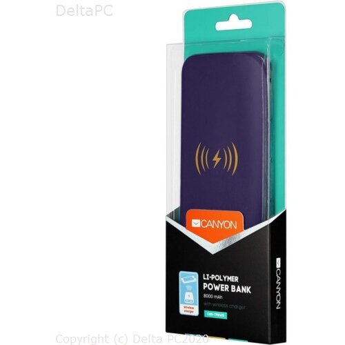 Canyon Power bank with wireless charger function, 8000mA Slike