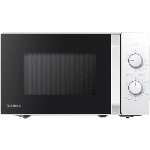 Toshiba Microwave oven, volume 20L, mechanical control, 800W, 5 power levels, LED lighting, defrosting, cooking end signal, black - MW2-MM20P(BK)