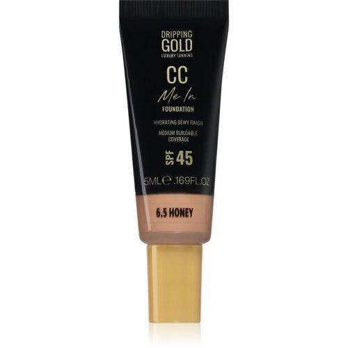 Dripping Gold CC Me In Mini Trial lahki tekoči puder SPF 45 odtenek Honey 6.5 5 ml Cene