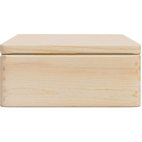VidaXL Drvena kutija s poklopcem 40x30x13 cm Puno drvo Bor Slike