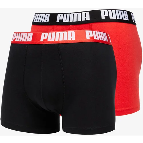 Puma 2 Pack Basic Boxers Red/ Black