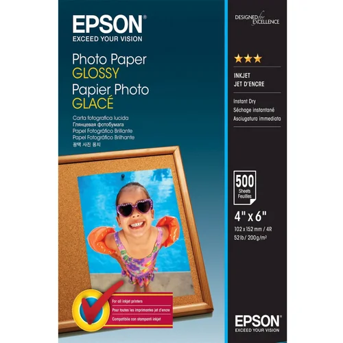 Papir EPSON Glossy 10x15, 500l, 200g/m2