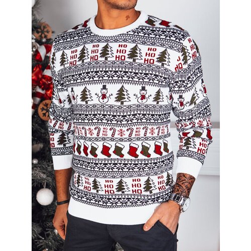 DStreet Sweter męski świąteczny biały Cene