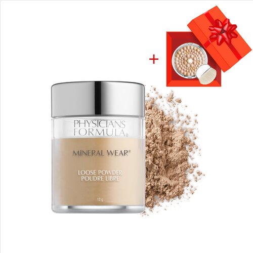 Physicians Formula Mineral Wear Loose Puder u prahu, Creamy Natural, 12g + Mineral Glow Pearls Bronzer, Translucent Cene