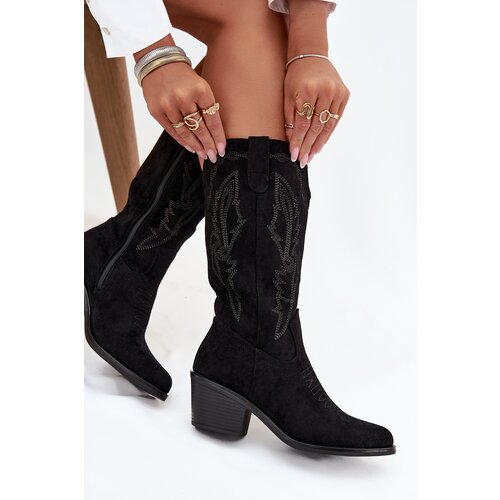 VINCEZA Women&amp;#039;s Cowboy Boots Heeled Insulated Slike