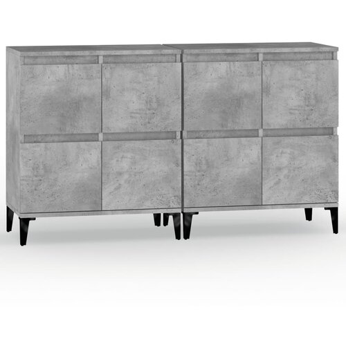 Maison Chic Komoda - Predalnik 2 kosa betonsko siva 60x35x70 cm inženirski les, (21721556) Slike