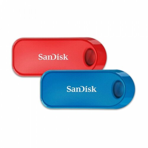 San Disk Cruzer Snap USB 32GB TWIN PACK Crveni/Plavi Slike