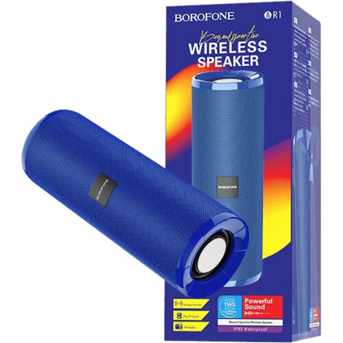 Borofone Zvučnik bežični, Bluetooth, 1200 mAh, 3 h, plava &ndash; BR1 Beyond Blue Cijene