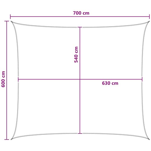  Jedrilica za sunčevu sjenu Svijetlo siva i bijela. 6 x 7 m HDPE Slike