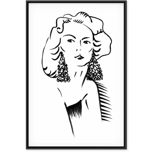  Slika - Romantic Blonde (1 Part) Vertical 40x60 U crnom drvenom okviru Slike