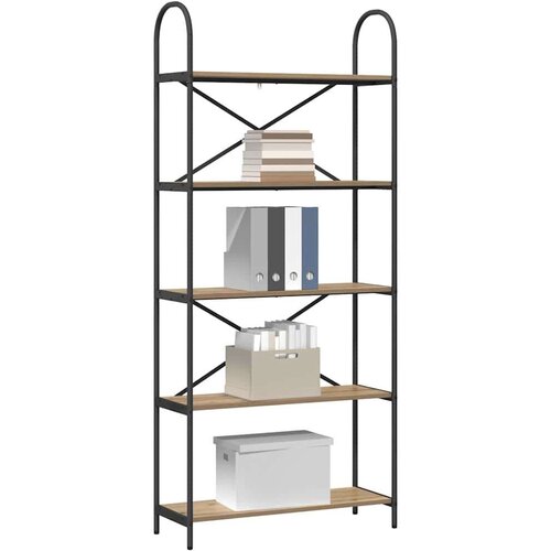VidaXL Polica hrast artisan 80 x 30 x 183 cm Konstruirano drvo Slike