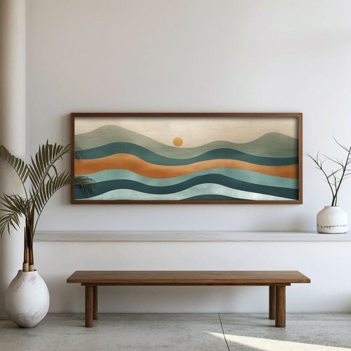 WALLXPERT FAH083-150 Multicolor Decorative Framed MDF Painting Cene