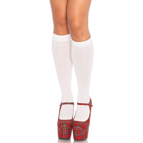 Leg Avenue Nylon Knee Highs 5572 White Cijene