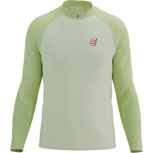  Majica Compressport Trail Half-Zip LS T-shirt Sugar/Lime - M Cijene