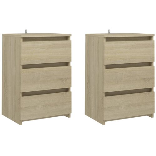 VidaXL Nočna omarica 2 kosa sonoma hrast 40x35x62,5 cm iverna plo&amp;scaron;ča Slike