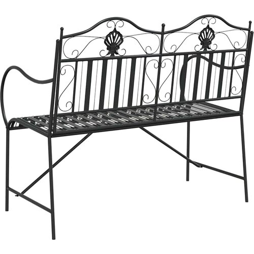  Vrtna klupa Crna 103,5 x 59 x 89 cm Čelik Slike