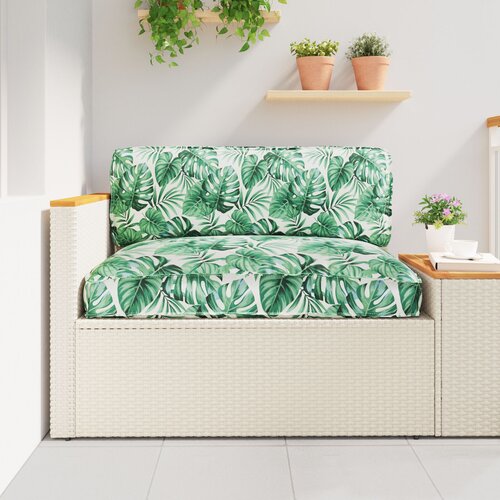 VidaXL Blazina za Palete za Sedenje Vzorec Listov 120x80x12 cm Oxford Fabric Slike